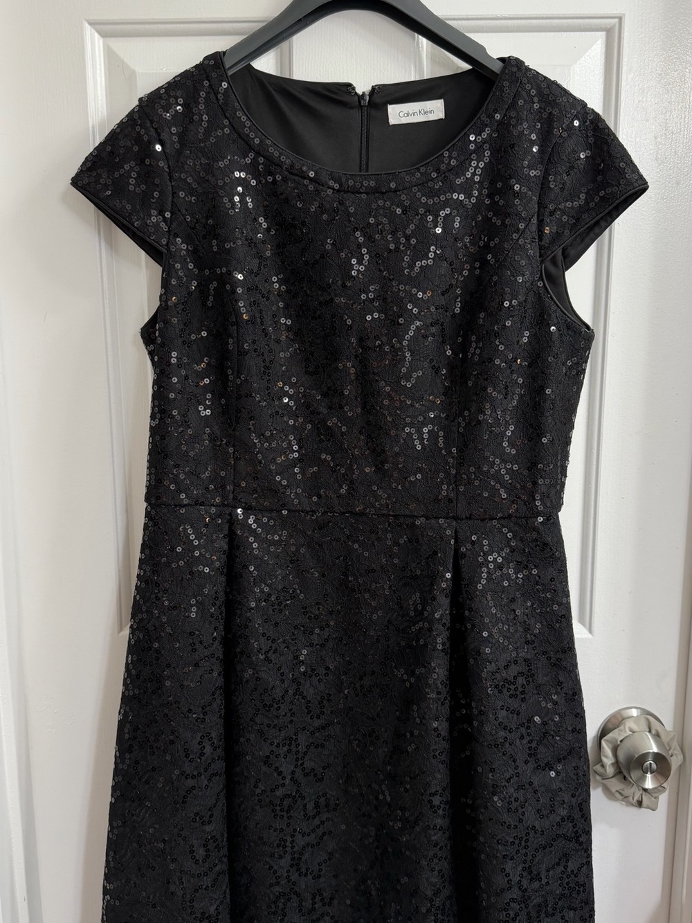 Calvin Klein Black Sequin Cocktail Dress